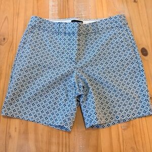 Willi Smith Women’s Shorts Size 6 Blue Pattern, Spring, Summer, Preppy, Classic